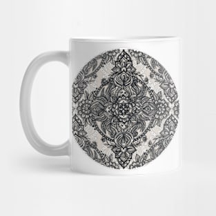 Charcoal Lace Pencil Doodle Mug